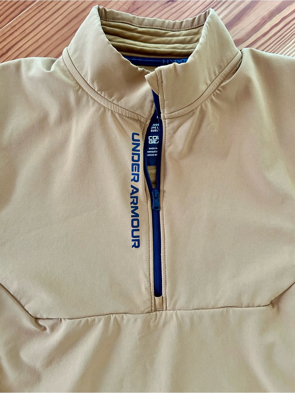 Under Armour Men’s Mustard Tan Quarter-Zip Pullover - Picture 2 of 4